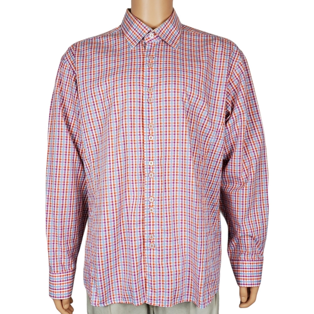 Stone Rose Mens Button Front Shirt Sz XXL Plaid